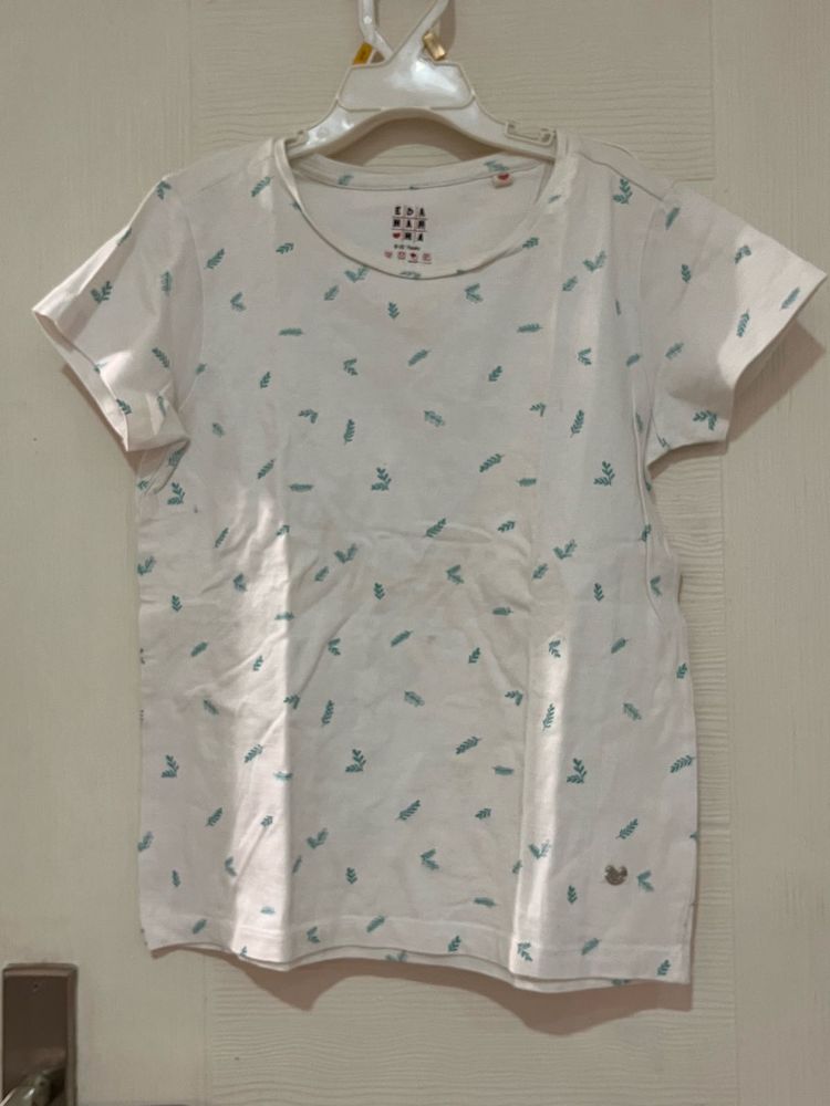 Cute Leaf Print T-Shirt