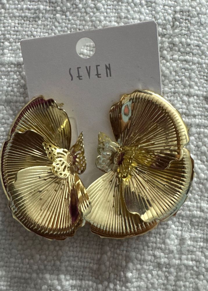 Gold Tone Statement Earrings