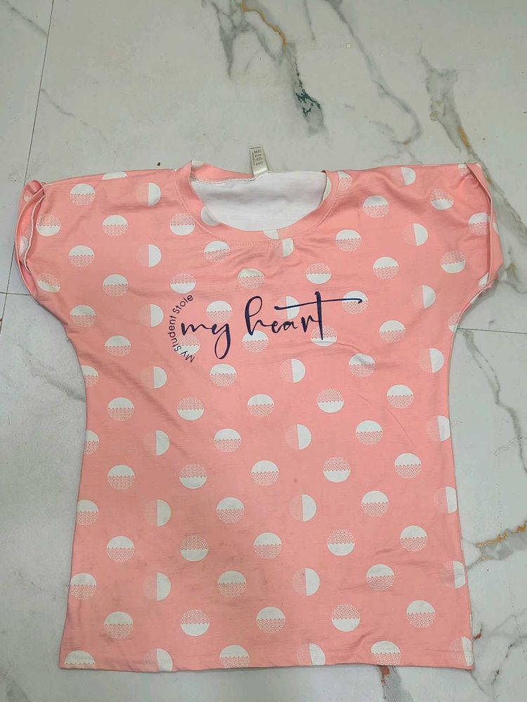 Cute Pink Polka Dot T-Shirt