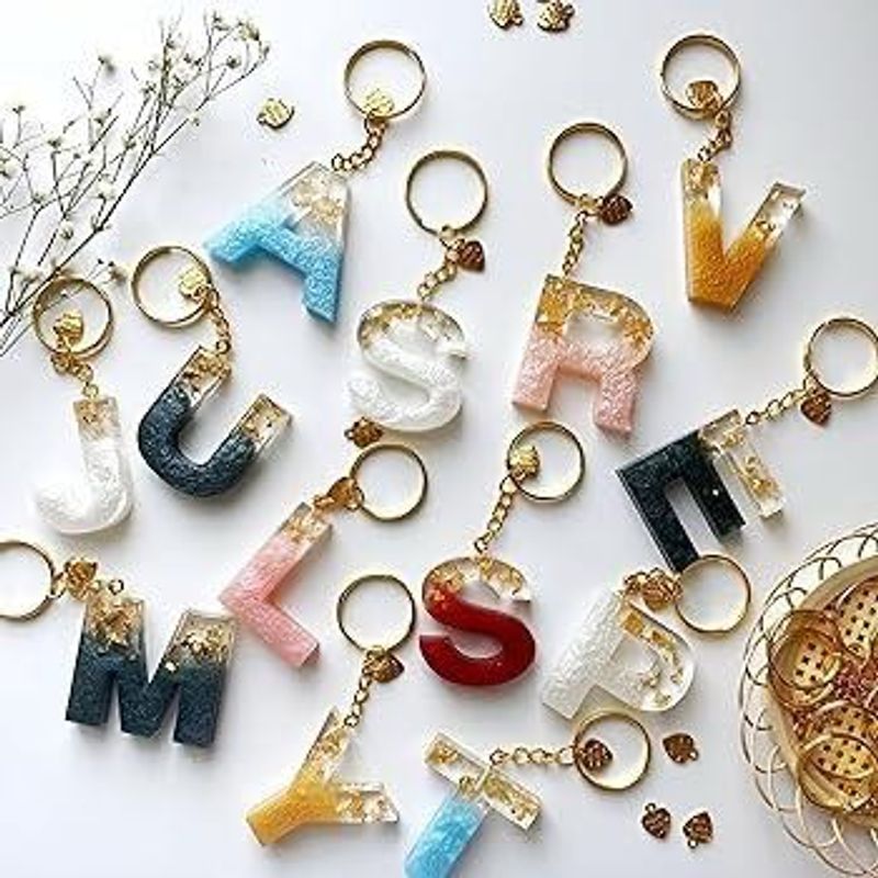 Custom Alphabet Resin Keychain