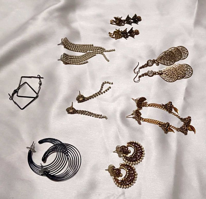 Assorted Earring Collection ( 8 Pairs)