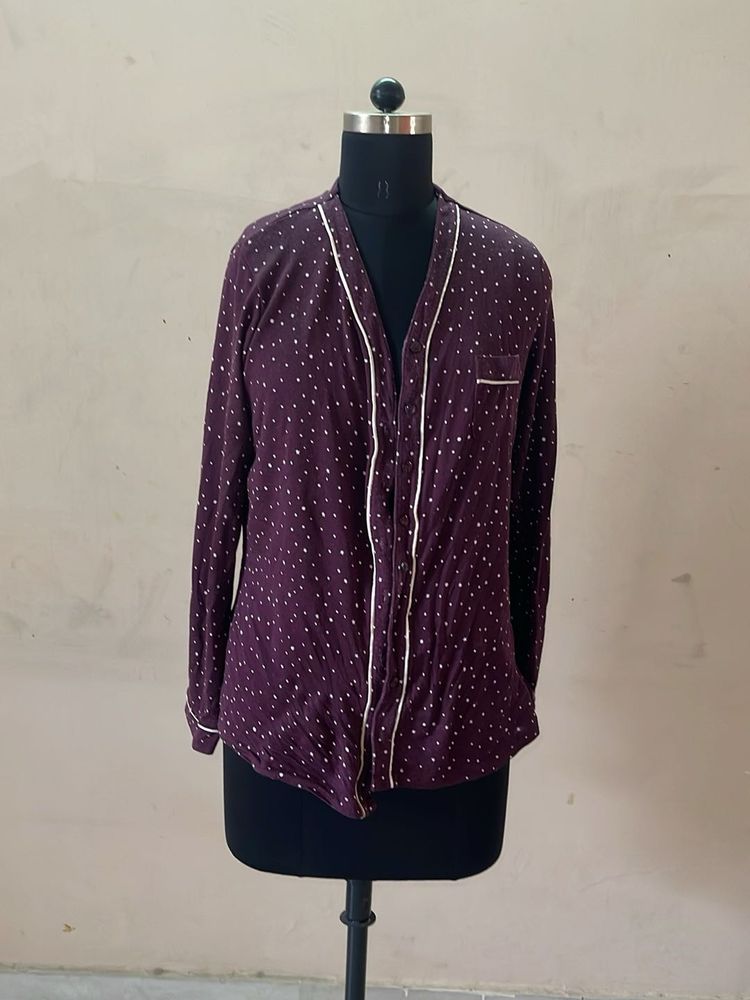 Cozy Polka Dot Pajama Top