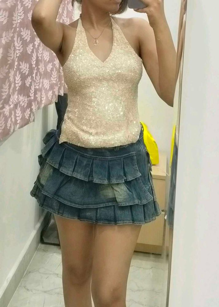 Sparkly V-Neck Tank Top