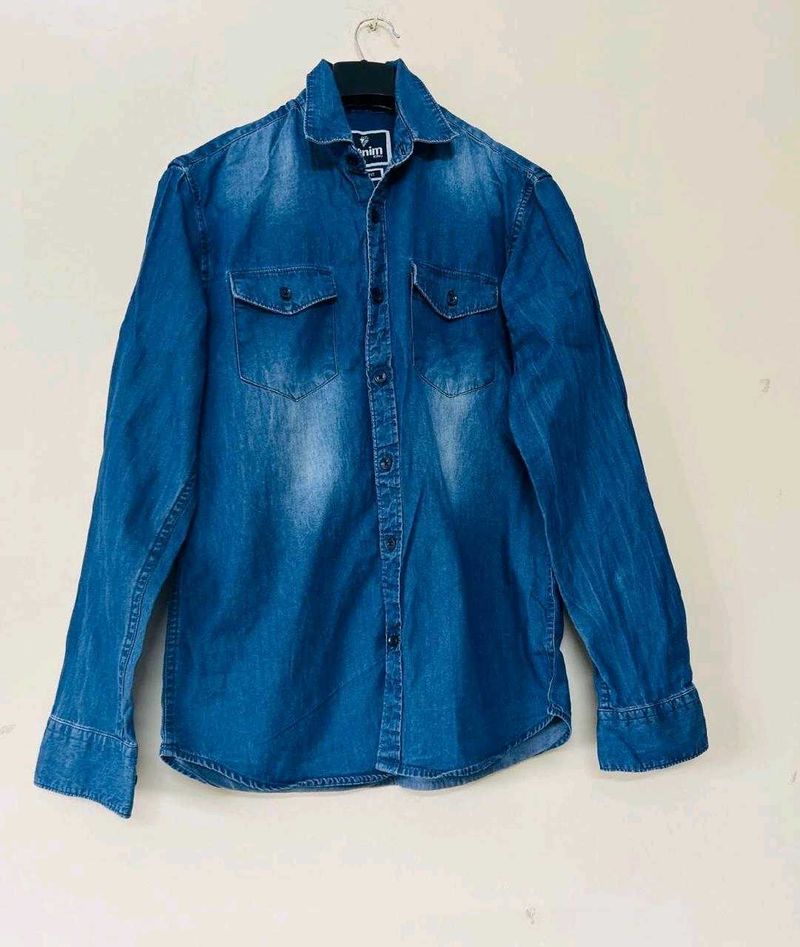 Men's Blue Denim Shirt