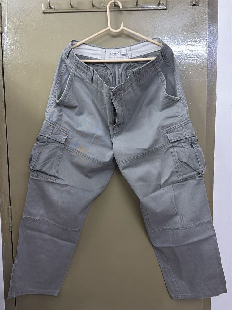 Men's Grey Cargo Pants