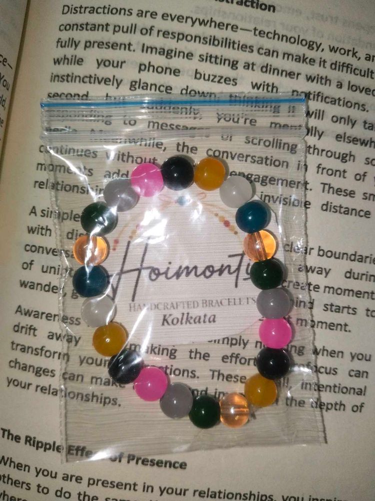 Handcrafted crystal glass beads bracelets