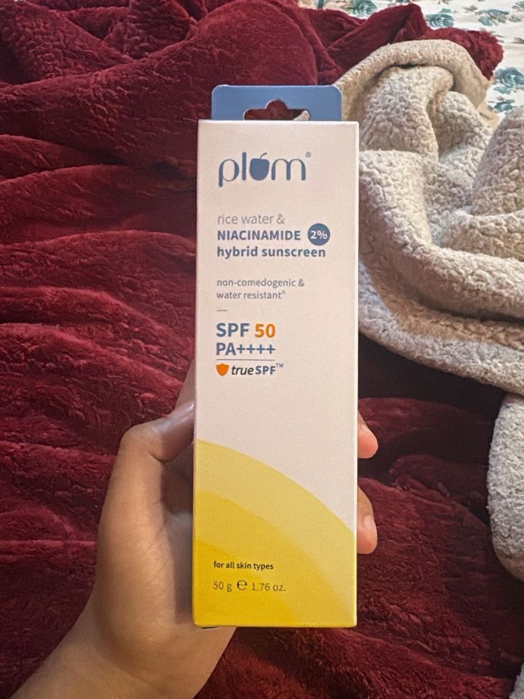 Plum Rice Water Niacinamide Hybrid Sunscreen 50g