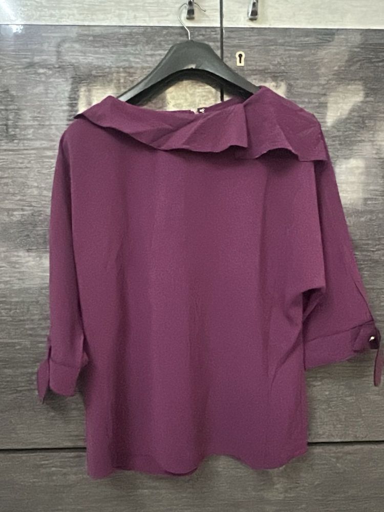 Stylish Purple Ruffled Top