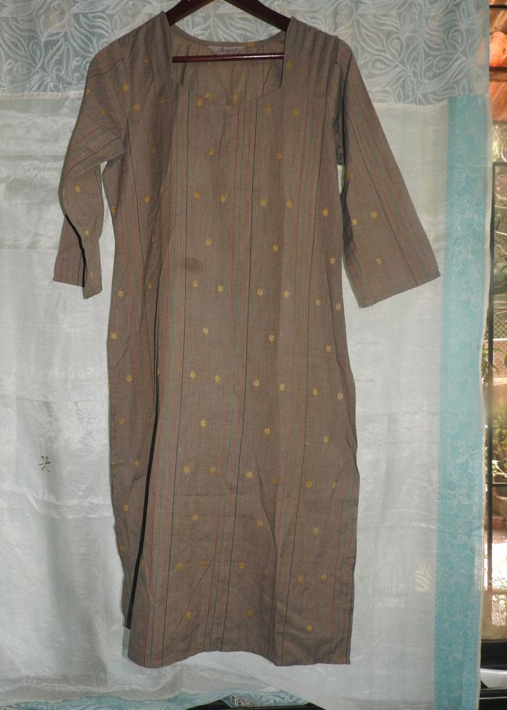 Brown Ethnic Long Kurta