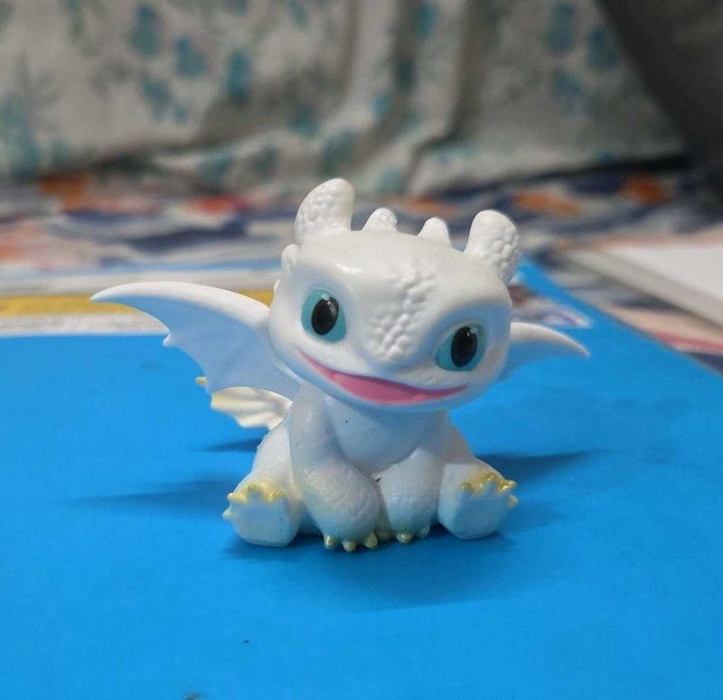 Cute White Dragon Toy Figure