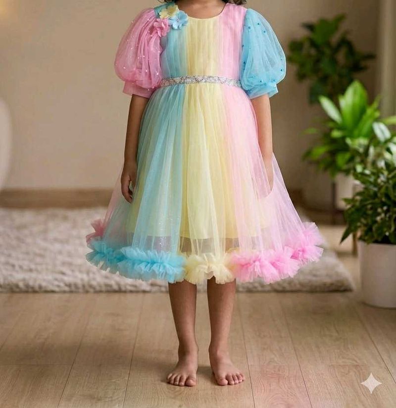 Rainbow Tulle Dress