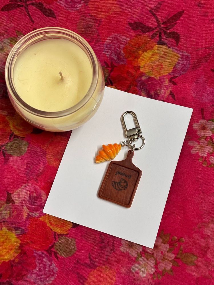 Croissant Charm Keychain