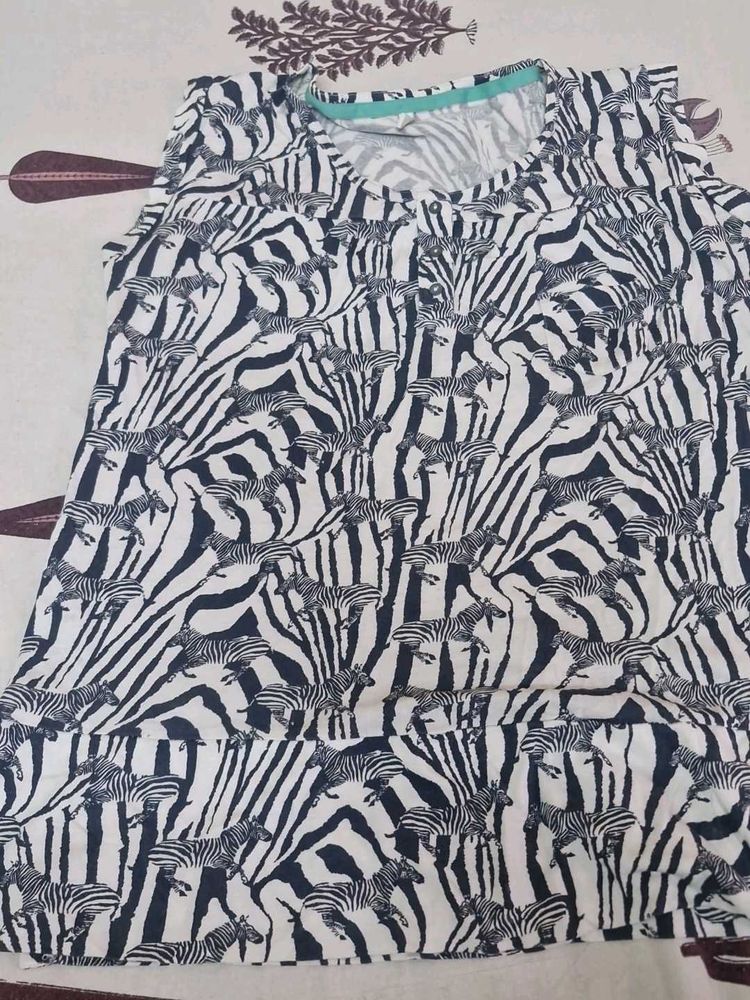 Zebra Print Sleeveless Top