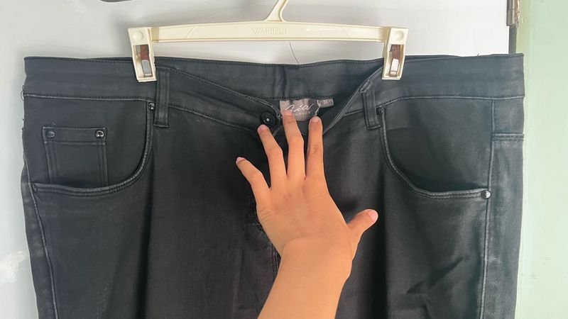 Black Y2K stone embellished zip Denim Jeans