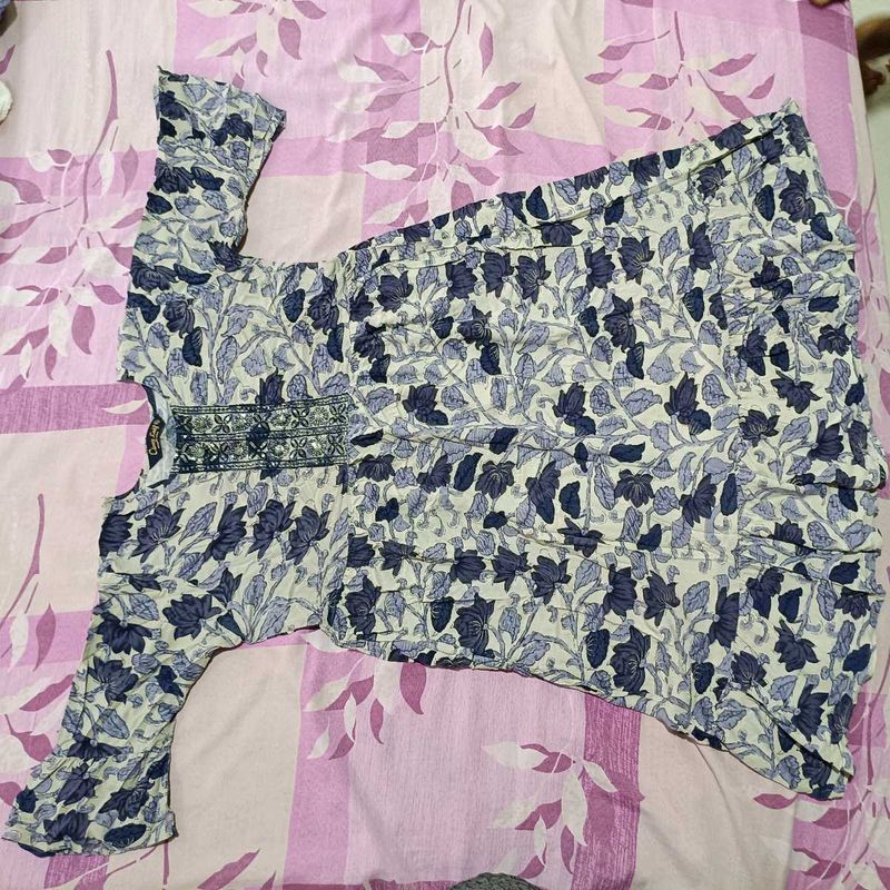 floral anarkali kurti