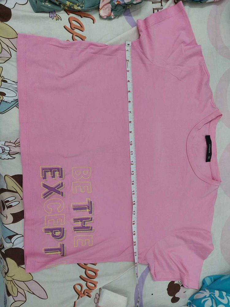 madame Pink Graphic cropped top