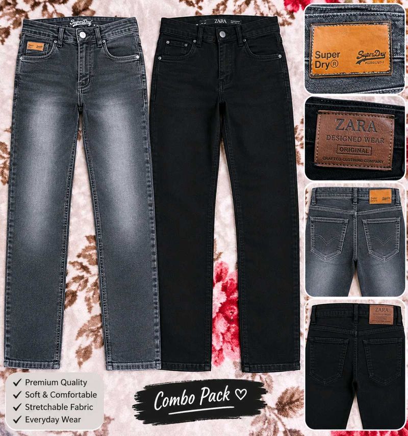women Jeans Combo Pack - Superdry &amp; Zara