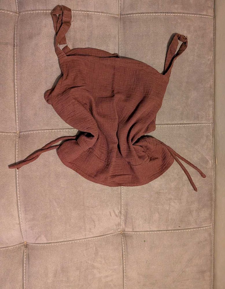 Brown tie up top
