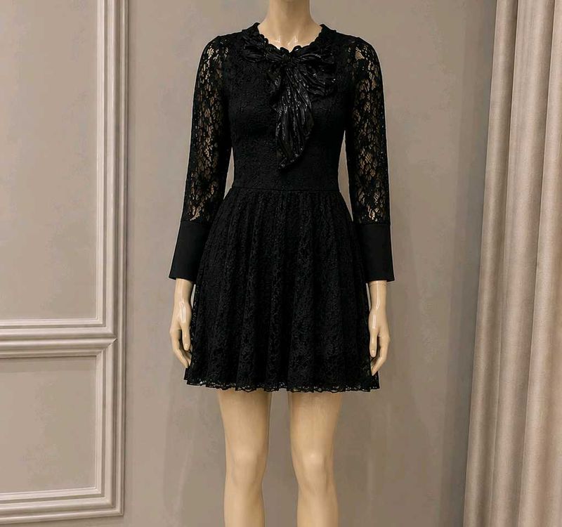 gothic black short dress from h&amp;m