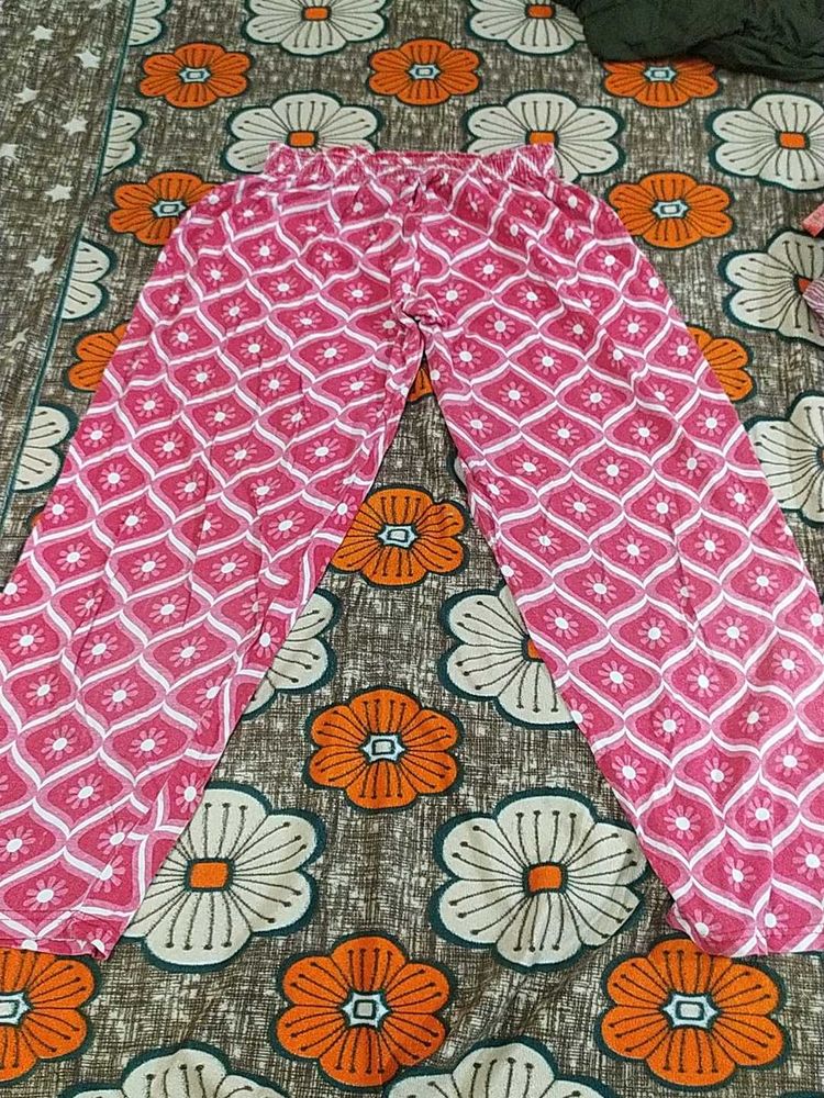 Pink Printed Palazzo Pants