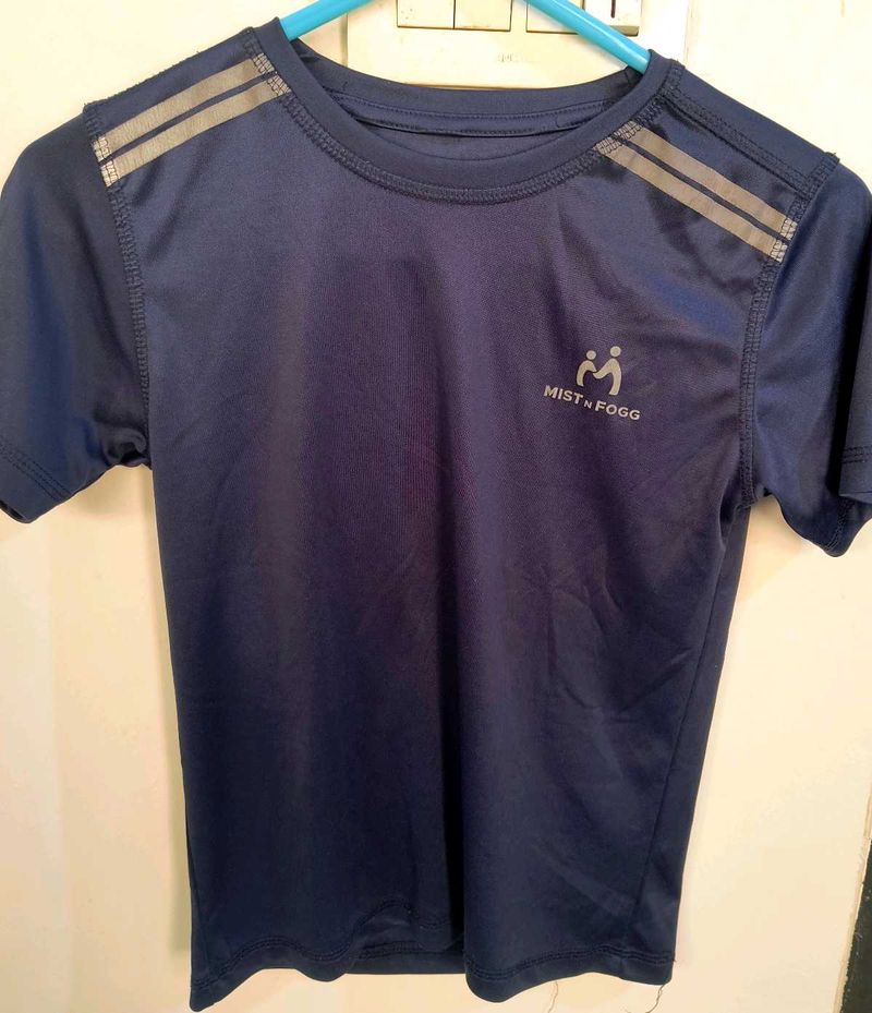 Branded - Kids Navy Blue Athletic T-Shirt + Denim