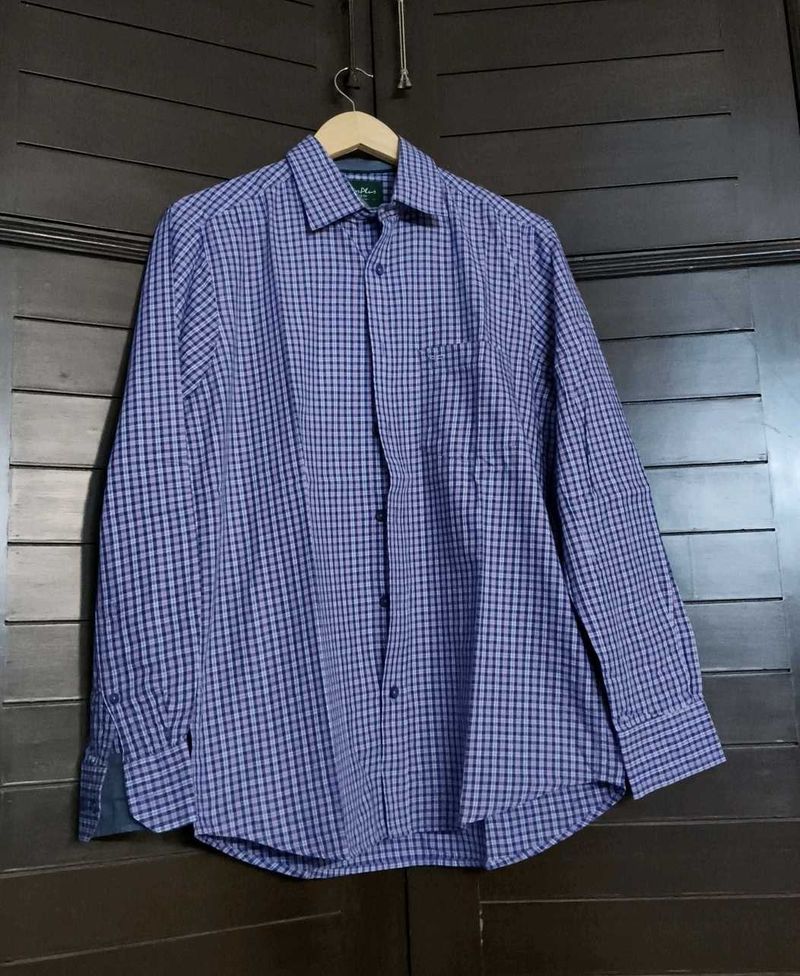 Colorplus Classic Blue Checkered Men's Shirt