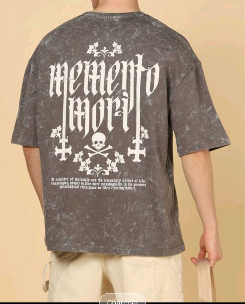 Shein Men Drop Shoulder Typographic Back Print Cre
