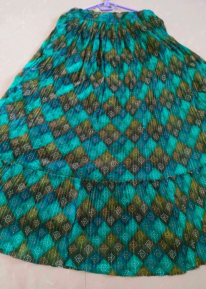 Bandhani lehenga skirt