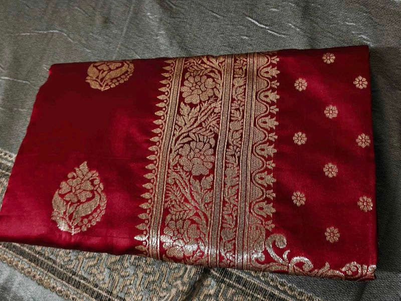 Elegant Red Banarasi Silk Saree