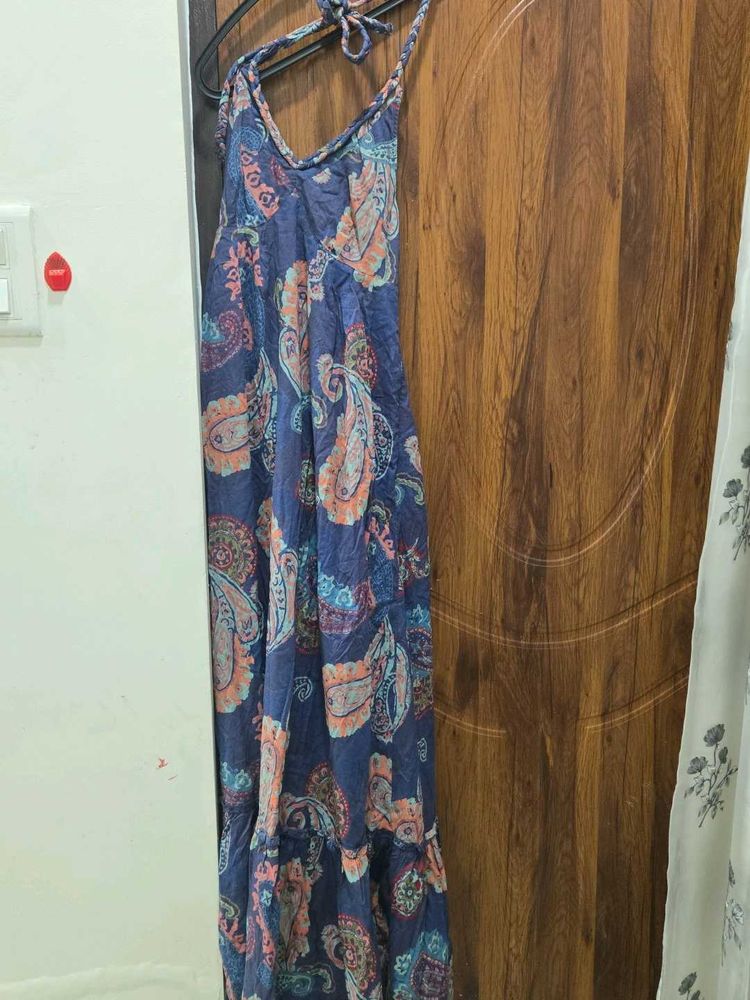 Boho Paisley Print Maxi Dress