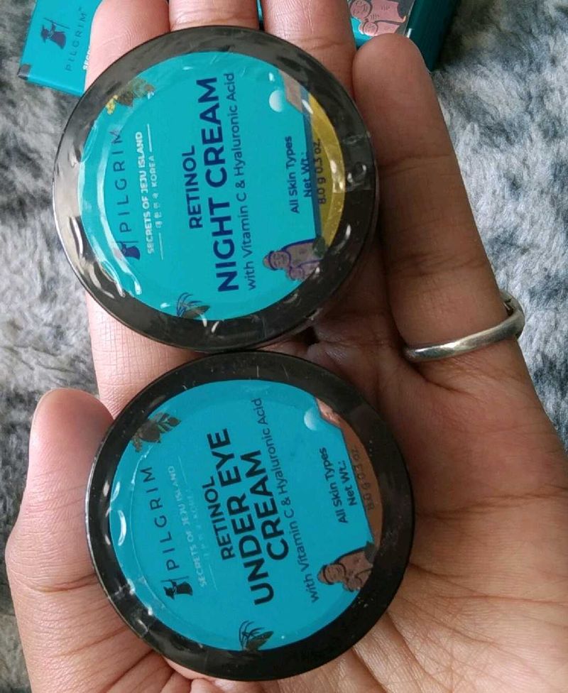Pilgrim Night Cream+ Eye Cream+ Vitamin C Serum