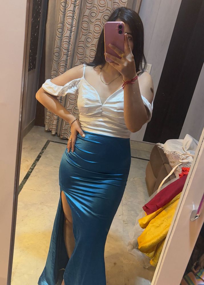 Elegant Off-Shoulder Satin Maxi 👗 ... birthday dr