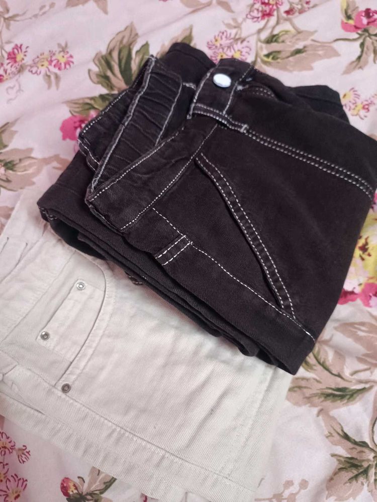 Pack of 2 Stylish Dark Wash Cargo Jeans