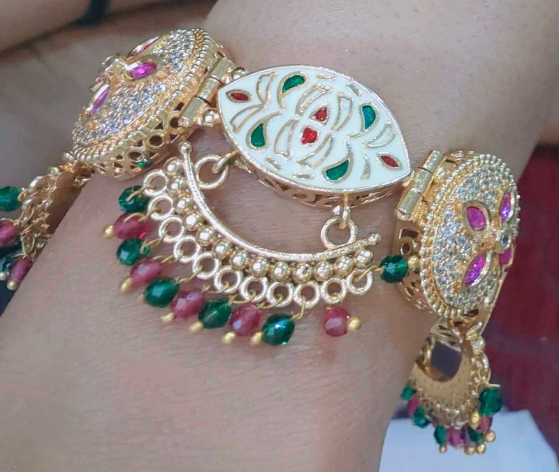 a very beautiful hand bracelet ( party wear)