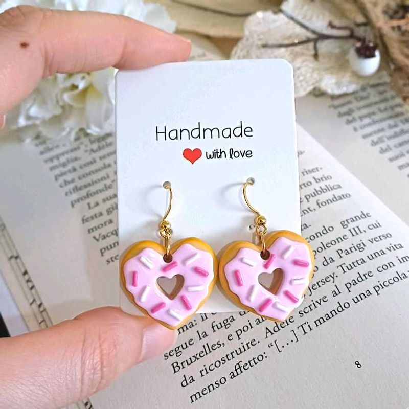 Sugar Rush Heart Donut Earrings