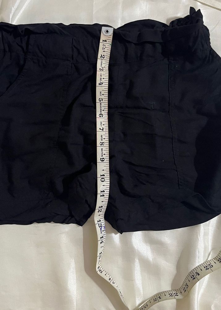Black High-Waisted Shorts