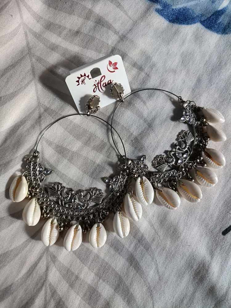 Boho Shell Hoop Earrings