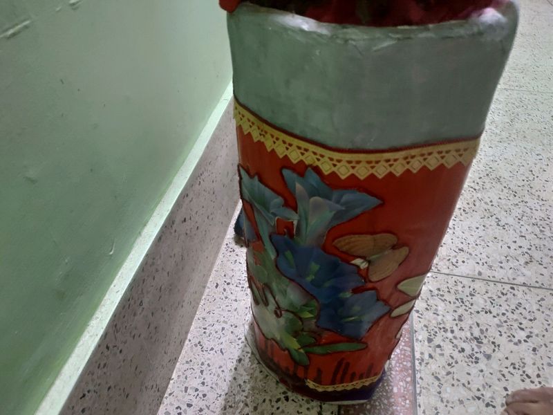 Handmade Papier Mache Vase And Handmade Paper Flowers