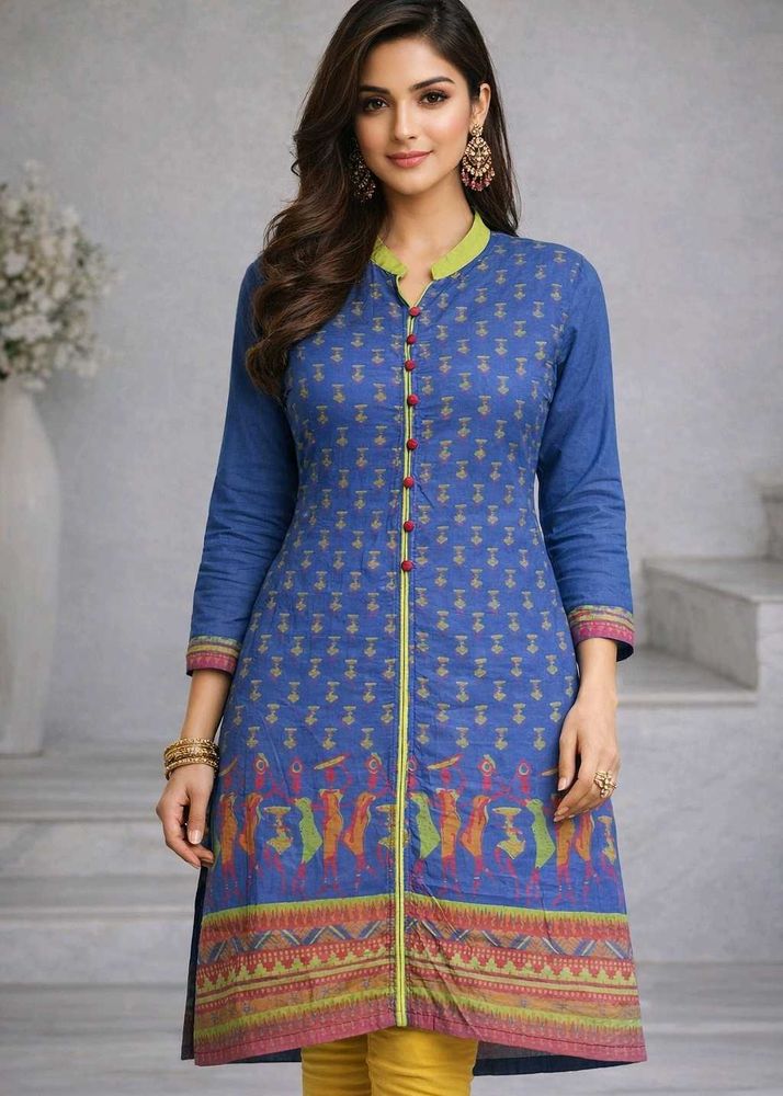 Elegant Blue Printed Kurta