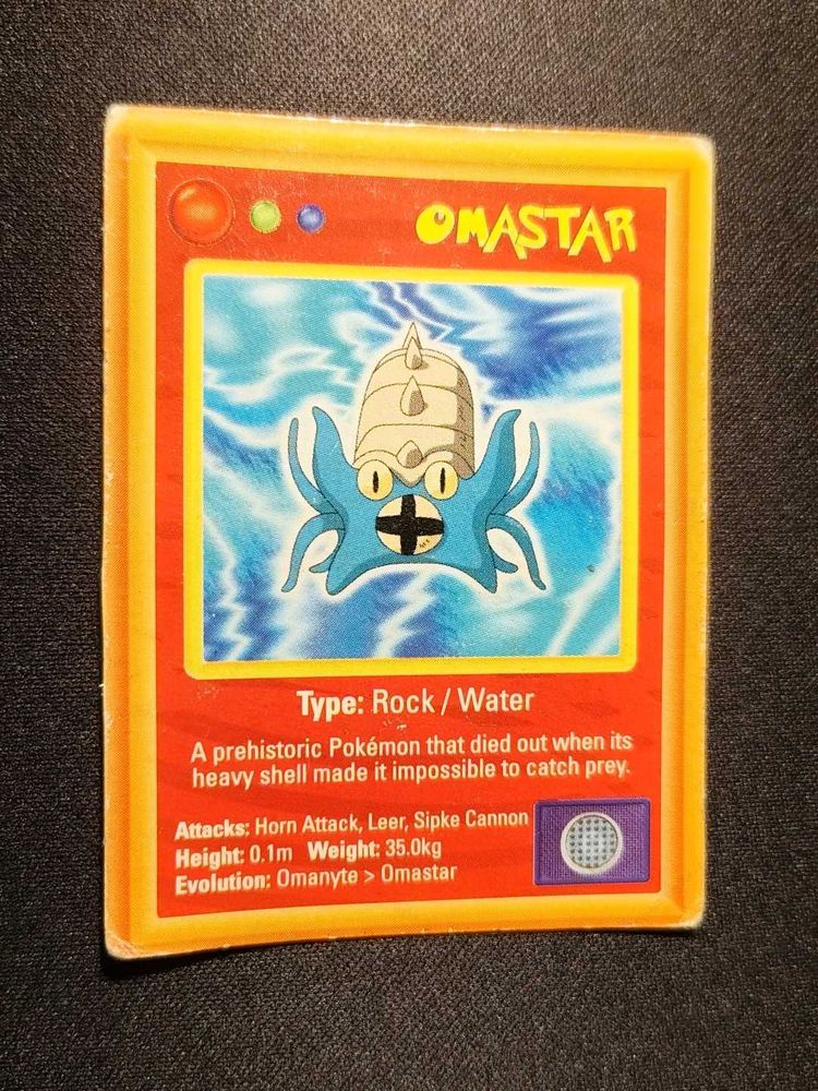 Alpenliebe pokemon chase card OMASTAR