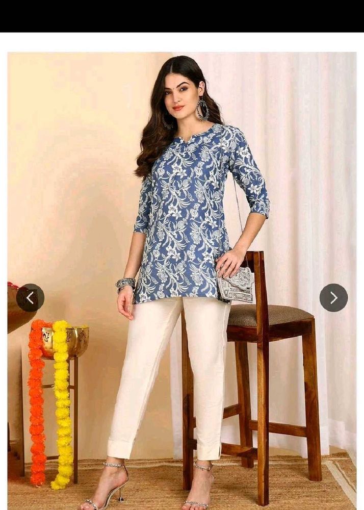 Stylish Printed Blue Kurta for Women