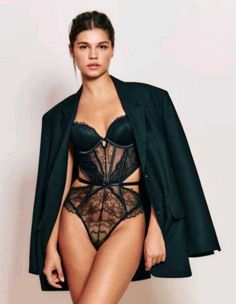 Elegant Black Lace Bodysuit