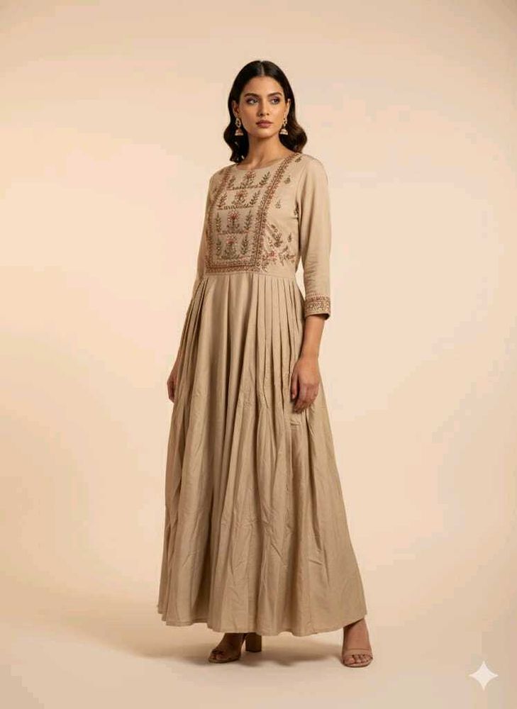 Elegant Embroidered Ethnic Gown