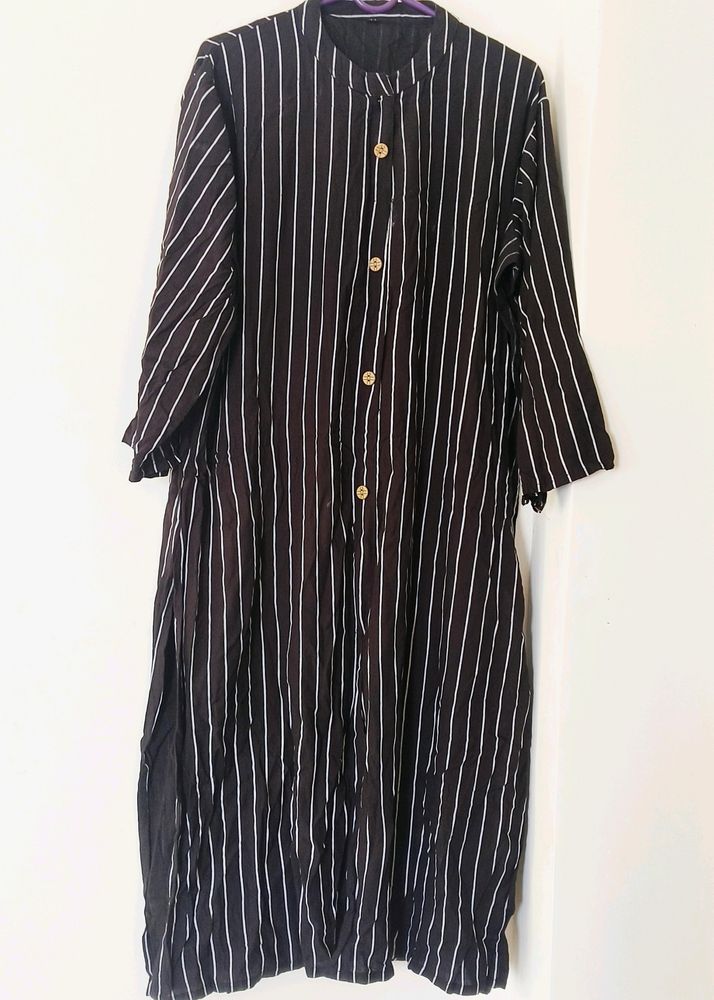Black Stripped Kurta