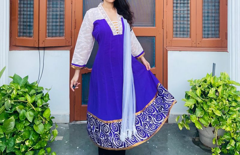 Purple Anarkali Suit