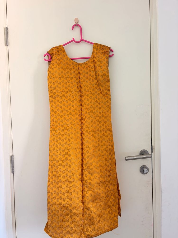 Yellow Brocade Kurta