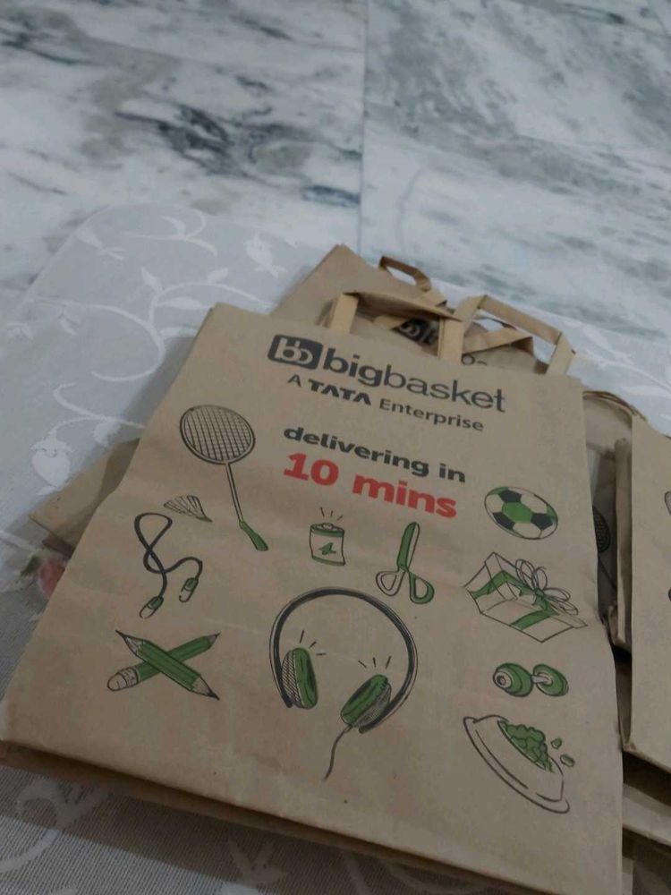 Bigbasket Paper Bags - Set of 6