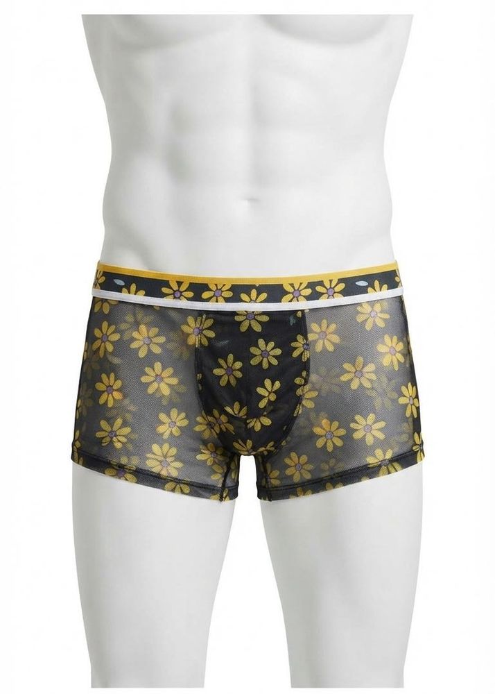 Men's Sheer Floral Boxer Briefs