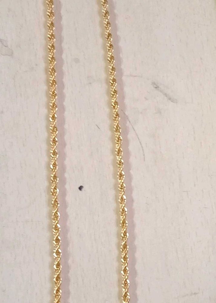 Gold Rope Chain Necklace