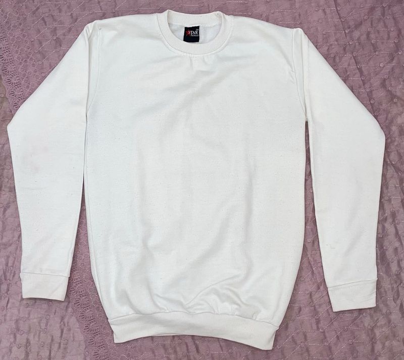 Cream Crew Neck Sweatshirt